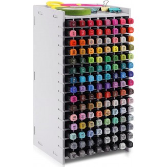 120 Pens Organiser Desk, Yrange Pen Holder for Desk, Storage Pencils, Colouring Pencils