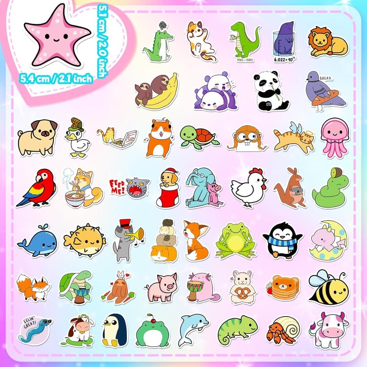 Children's Stickers, Pack of 100 Stickers for Kids