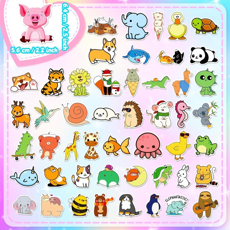 Children's Stickers, Pack of 100 Stickers for Kids