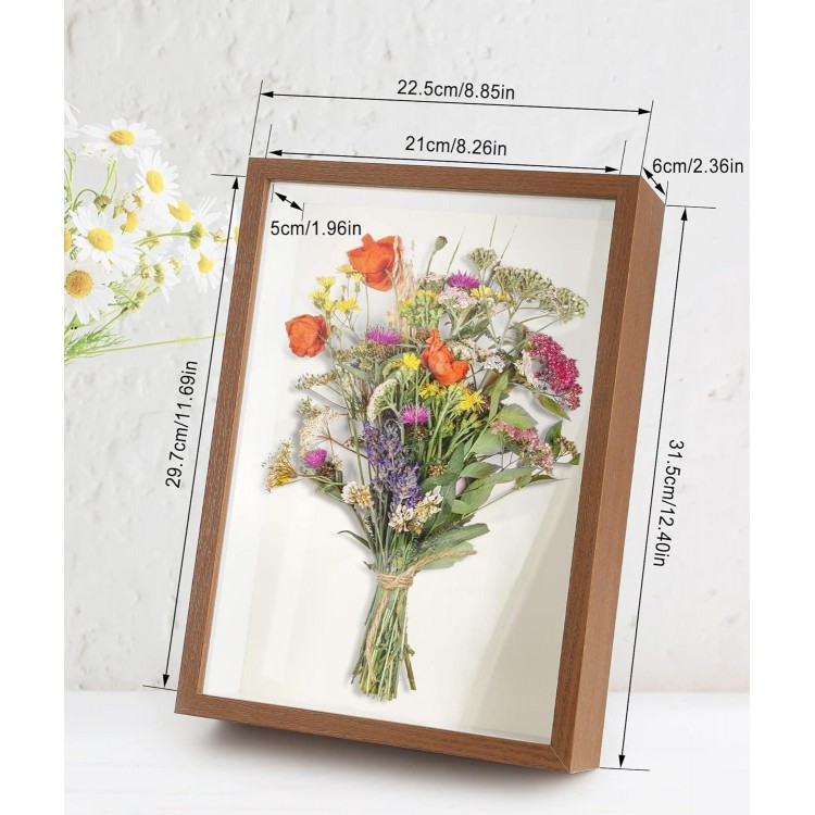 1 x 3D Picture Frame for Filling, 8.2 x 11.7 inches, Deep Frame