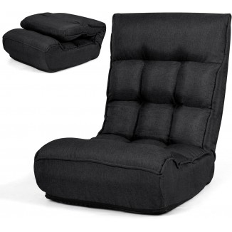 Foldable Floor Chair, Lazy Sofa with 4-Level Adjustable Backrest