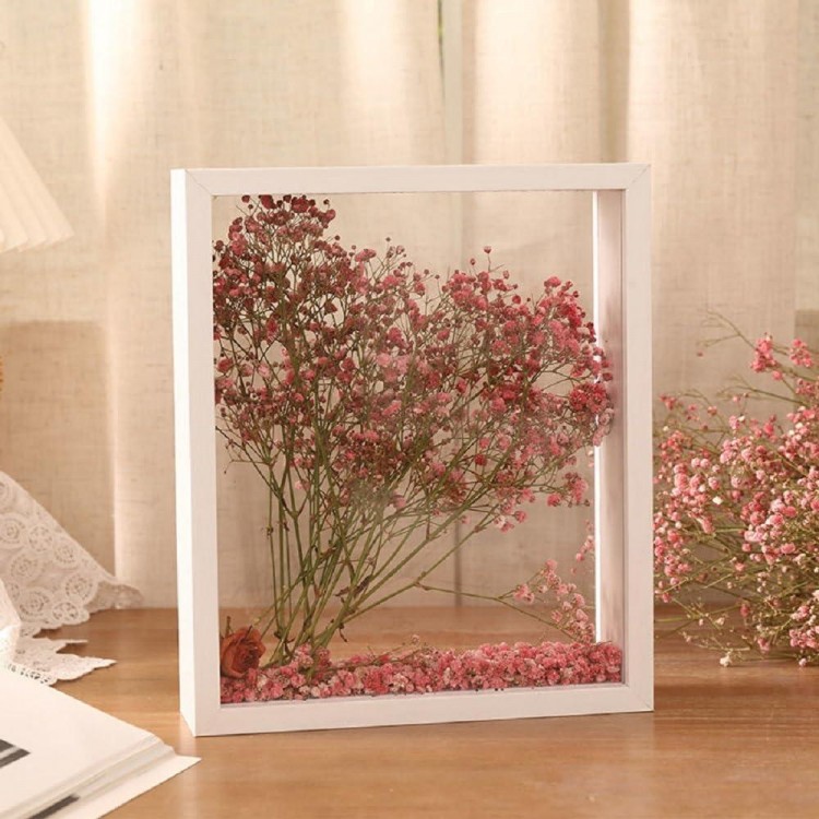 3D Photo Frame 22 x 22 cm, Acrylic Plate Frame, Wooden Deep Frame Display Box