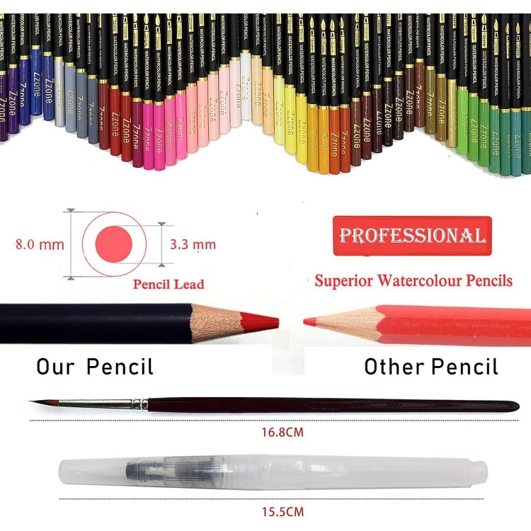 72 Professional Watercolour Pencils Watercolour Pencils Set