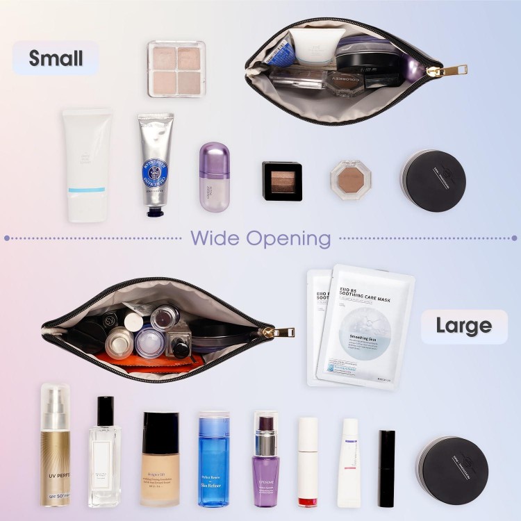Cosmetic Bag Small Makeup Bag Small for Handbag 2 Pieces