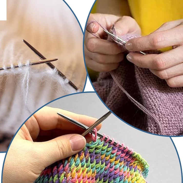 Pack of 15 circular knitting needles, knitting needles
