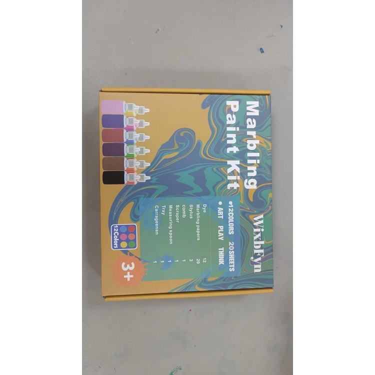 Pintura con Mármol de Agua - Kit de 12 colores para Artes y Manualidad