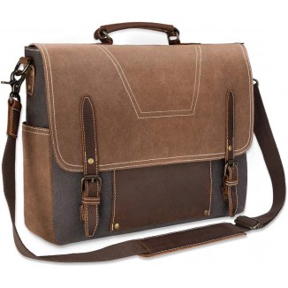 NEWHEY Bolsa Mensajero Maletin Hombre Vintage Resistentes Bolso Bandol