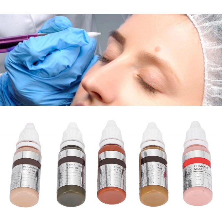 5 Uds 15ml Tatuaje Microblading Pigmento Cejas Corrección De Tatuaje P