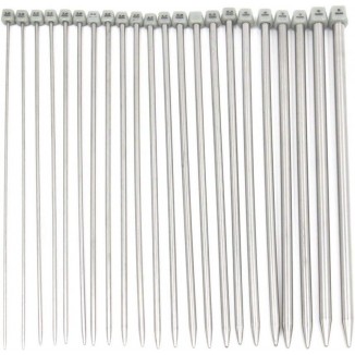 Agujas de Tejer agujas de tejer de acero inoxidable 11 pares 35 cm de