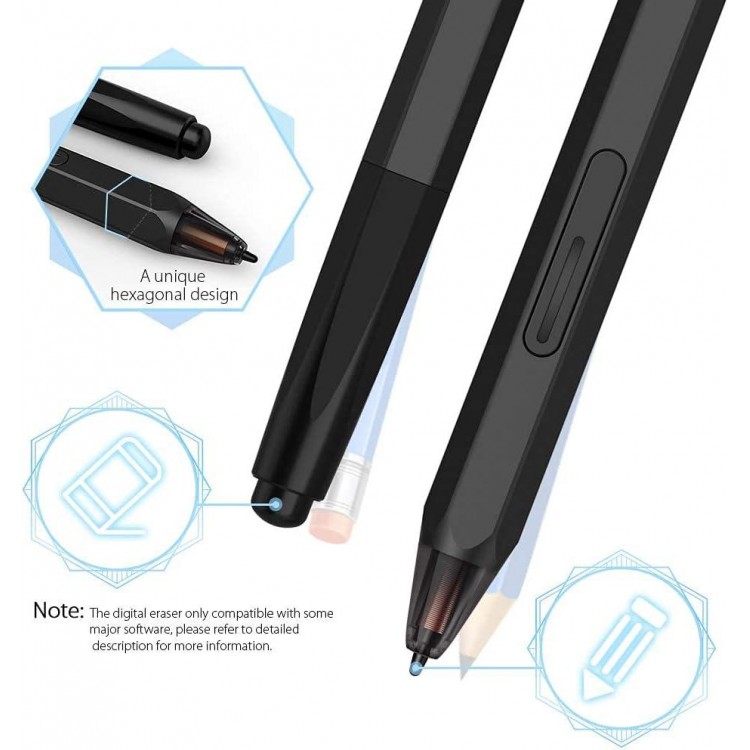 XP-Pen Deco 02 Tableta de Dibujo Gráfico con P06 Lápiz Pasivo sin Bate