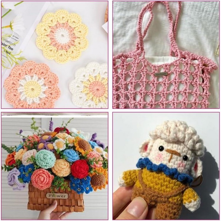 9 Piezas Agujas Crochet, Agujas de Ganchillo, Ganchillos Crochet Color