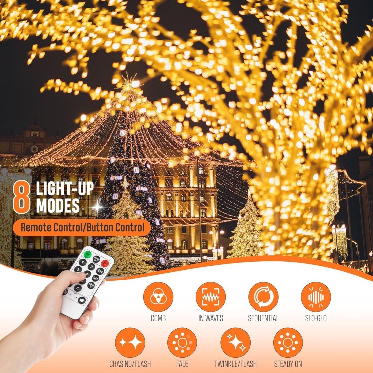 fullarrive Luces Navidad Exterior，Guirnalda Luces Exterior 25m 200 LED