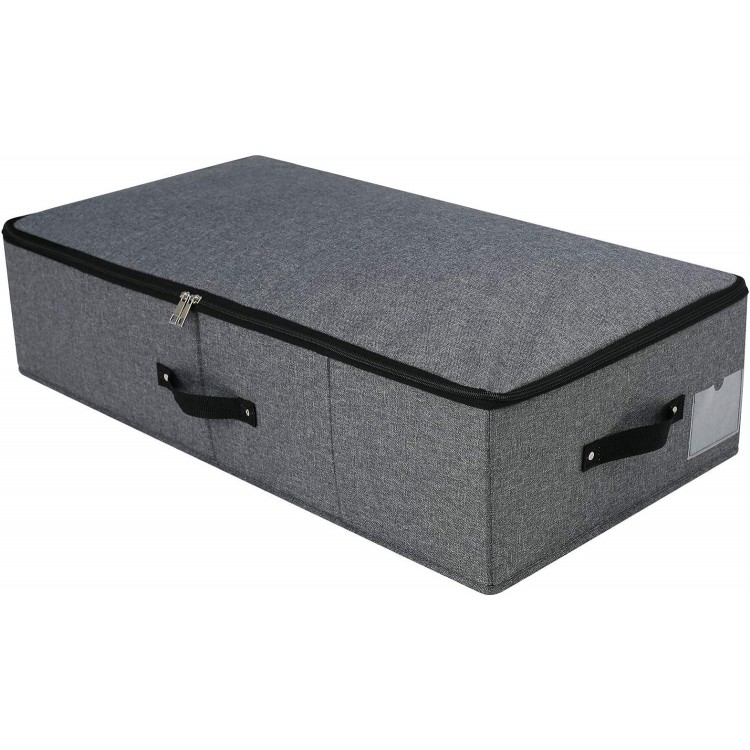 Caja de almacenamiento plegable debajo de la cama con asas, tapa con c