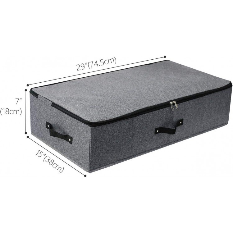 Caja de almacenamiento plegable debajo de la cama con asas, tapa con c