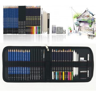 tvfly 41 Piezas Set Dibujo Artistico Con Lapices Acuarelables, Lapices