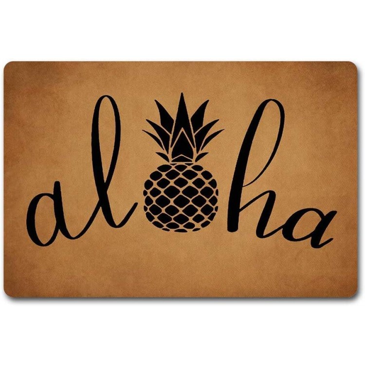 Eureya Aloha Paillasson Antidérapant Motif ananas 40 x 60 cm