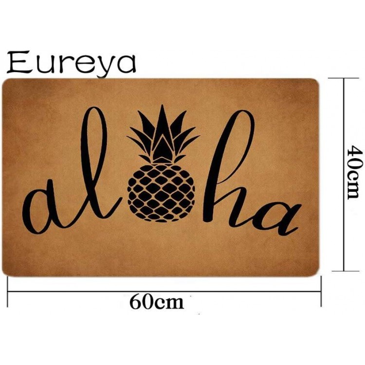 Eureya Aloha Paillasson Antidérapant Motif ananas 40 x 60 cm