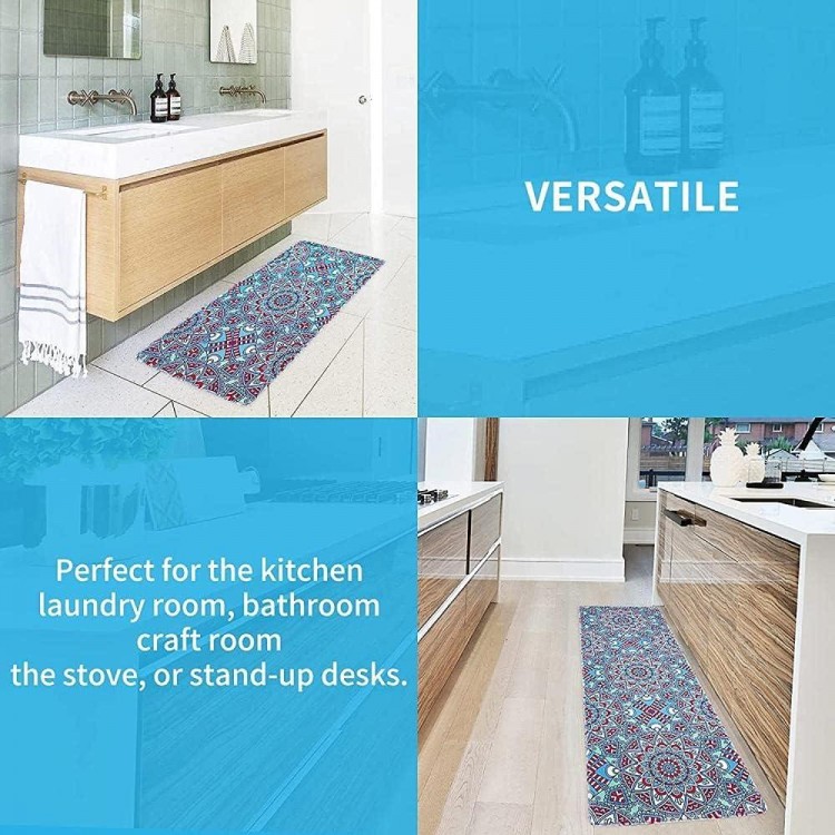 YMXMYJ Tapis de Cuisine Antidérapant, Vaisselle & Épices 60 x 120cm An