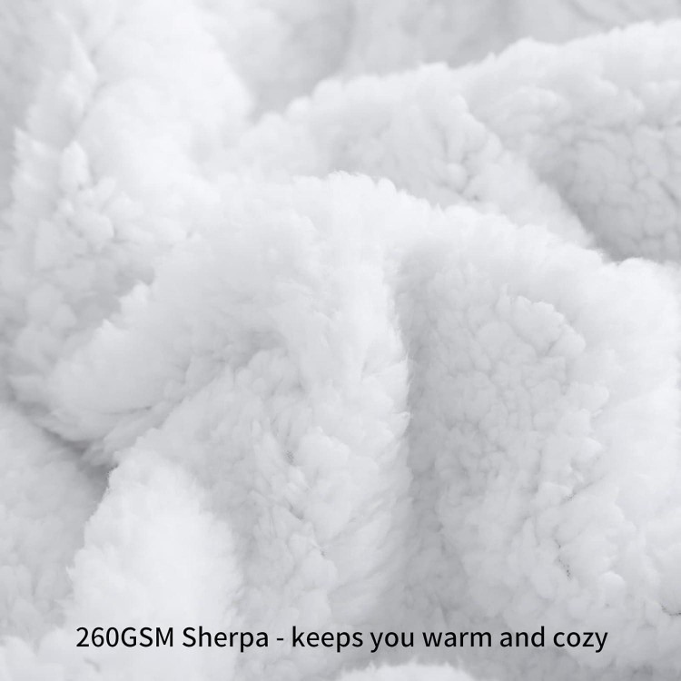Aisbo Plaid Canape Polaire en Sherpa - Couverture 230x270 Jete de Cana