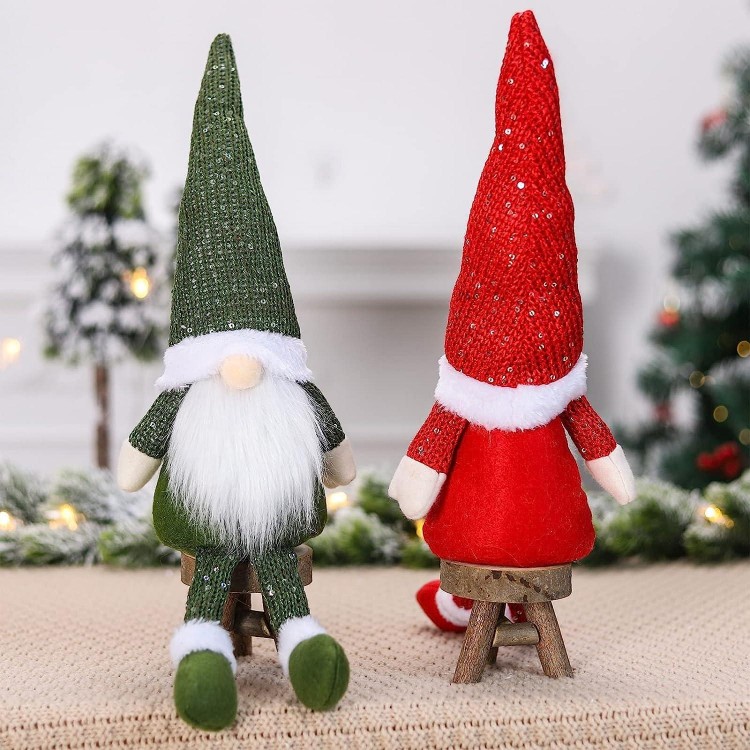 Frigg GNOME de Noel Decoration, 3Pcs Nain de Noël, Peluche Lutin de No