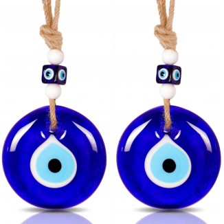 SEABABOO 2PCS Oeil Bleu Protection Maison Pendentif Mauvais Oeil Oeil