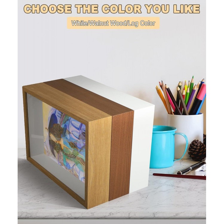 Cadre Photo 3D, Cadre 3D Profond Shadow Box Cadre Cadre Boîte en Bois