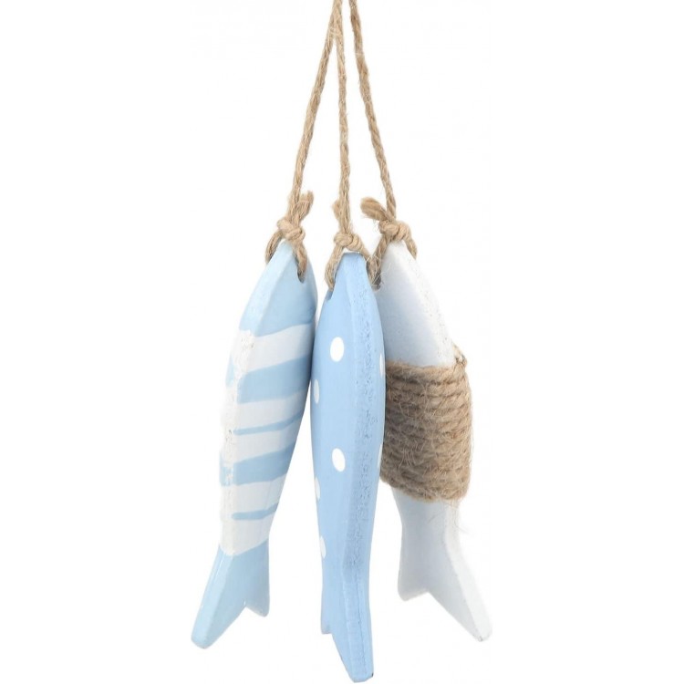 Décor de Poisson en Bois Artisanat en Bois Porte Clés Sac Pendentif 3