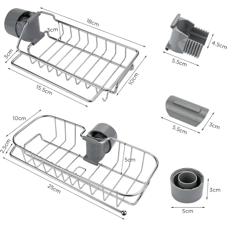 FHzytg Lot de 2 Étagère Douche Sans Percage Inox Rangement Étagère Sal