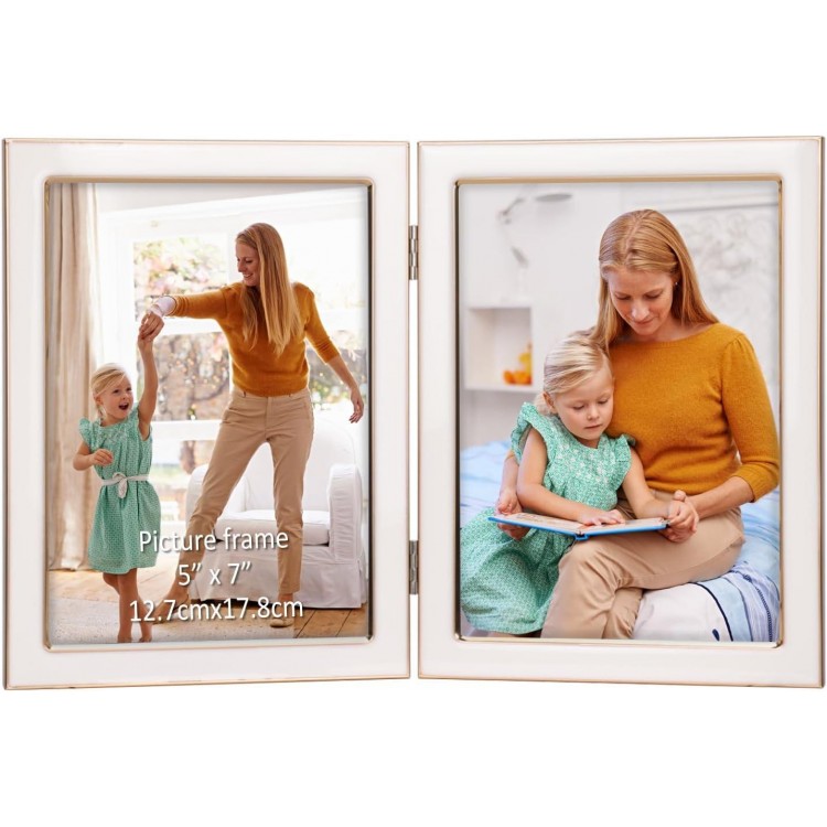 Giftgarden Cadre Photo Blanche pour 2 Feuilles de Papier Photo 13x18 c