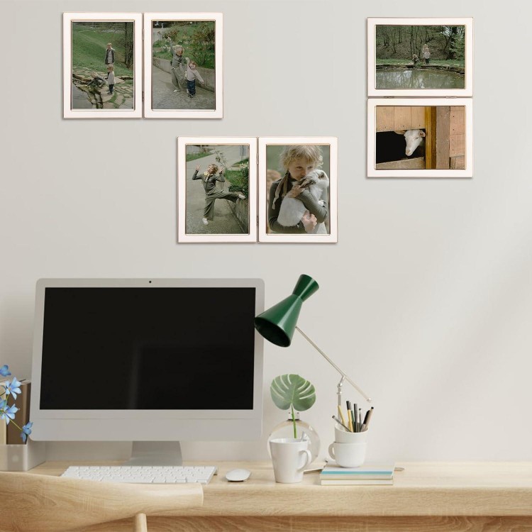 Giftgarden Cadre Photo Blanche pour 2 Feuilles de Papier Photo 13x18 c