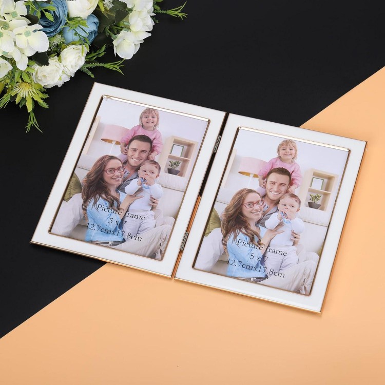 Giftgarden Cadre Photo Blanche pour 2 Feuilles de Papier Photo 13x18 c