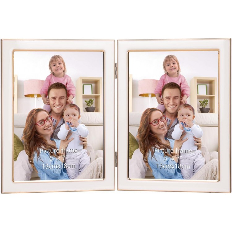 Giftgarden Cadre Photo Blanche pour 2 Feuilles de Papier Photo 13x18 c